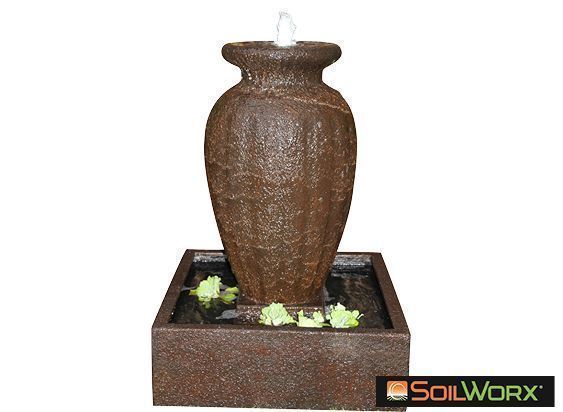 Aegean Solar Fountain - Mini Charcoal